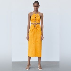 Zara | Jacquard Co-ord Set 🌴 S top / XS skirt